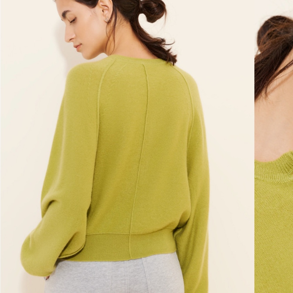 Free People Lime Green Crew Neck Sweater - Picture 7 of 7